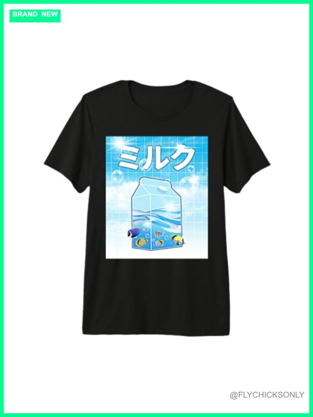Frutiger Aero Aesthetic Kawaii Milk Fishes Tri-Blend T-Shirt